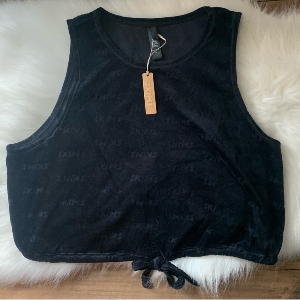 🖤SKIMS G1 Logo Velour Tie Tank 4X (AP-TNK-1358)